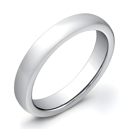 4mm Half round high polished Tungsten Carbide band