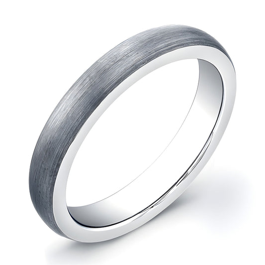 4mm Tungsten Carbide band with a domed matte top