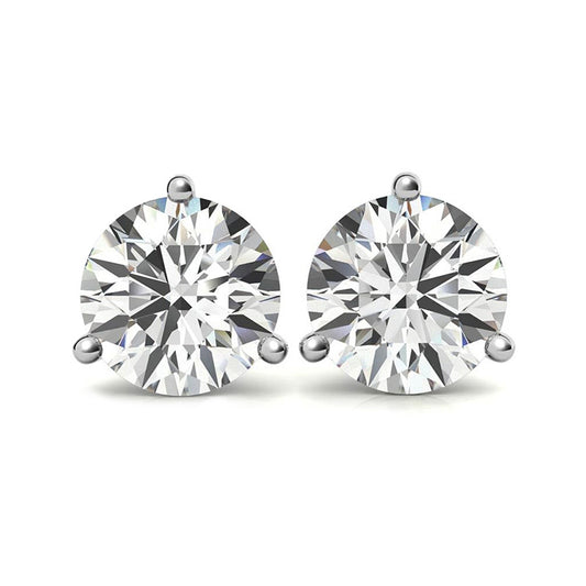 3-prong Martini Lab Grown Diamond Stud Earrings