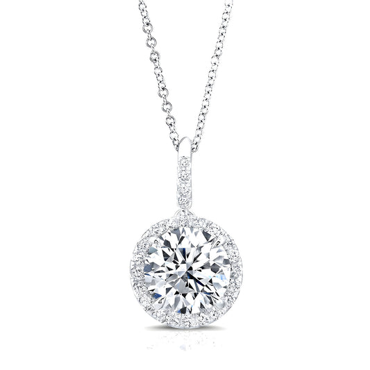 Diamond Halo Pendant (Multiple Sizes)