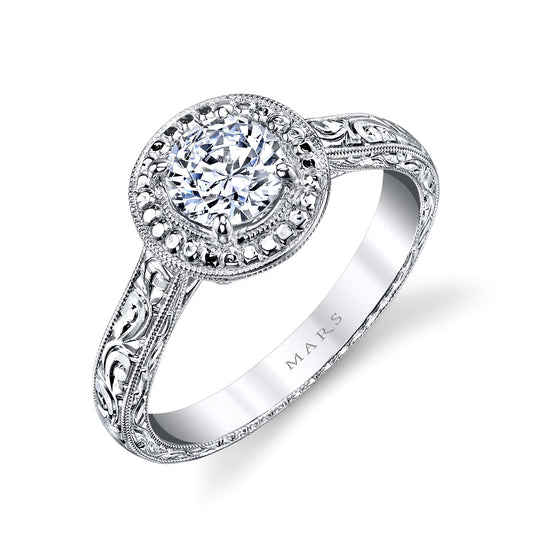 Ladies Round Engagement Ring 14761HE