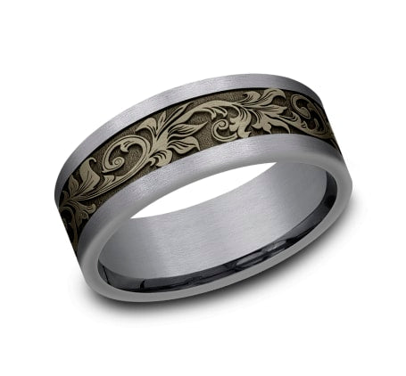 8mm Wedding Band Ring CF128391BZGTA