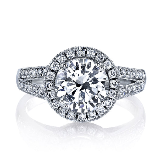 Ladies Round Engagement Ring 25007