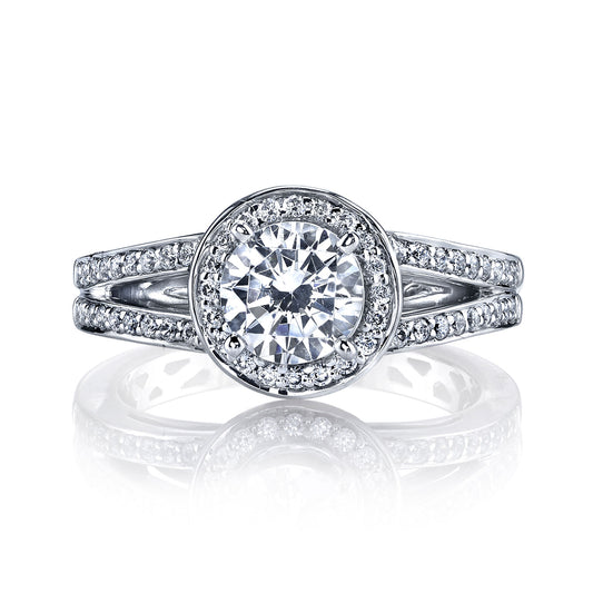 Ladies Round Engagement Ring 25219