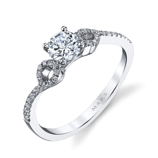 Ladies Round Engagement Ring 25388