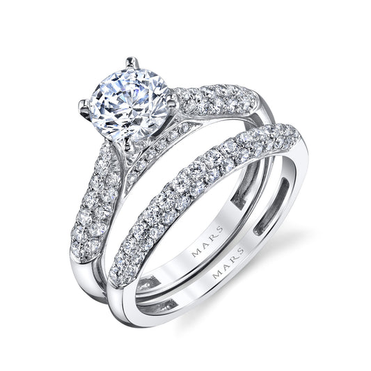 Ladies Round Engagement Ring 25447