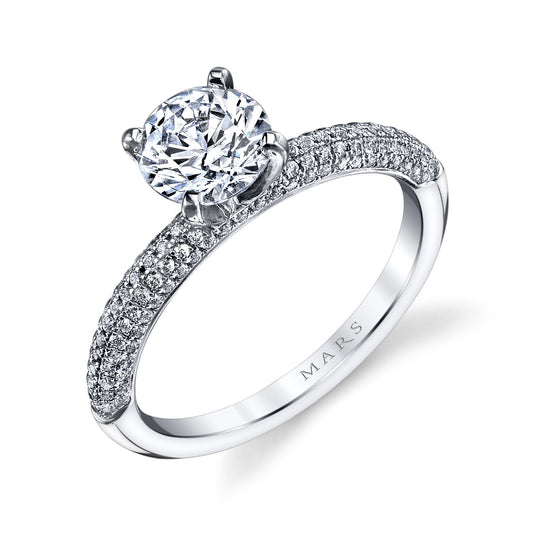 Ladies Round Engagement Ring 25468