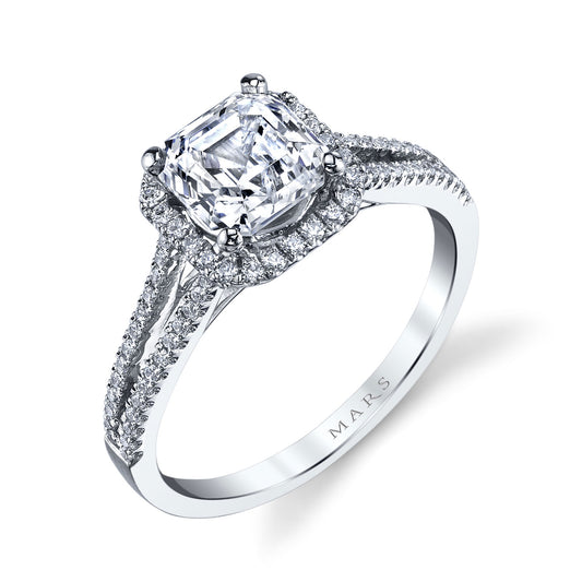 Ladies Round Engagement Ring 25490