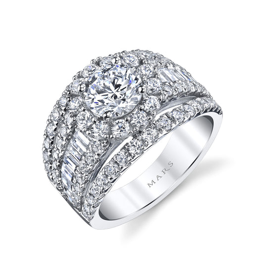 Ladies Round Engagement Ring 25625