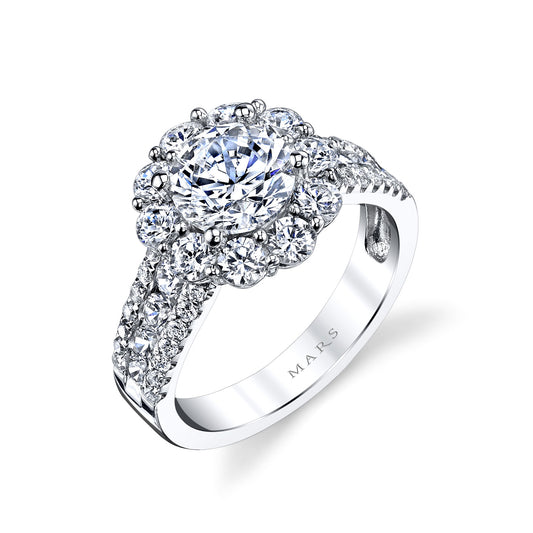 Ladies Round Engagement Ring 25661