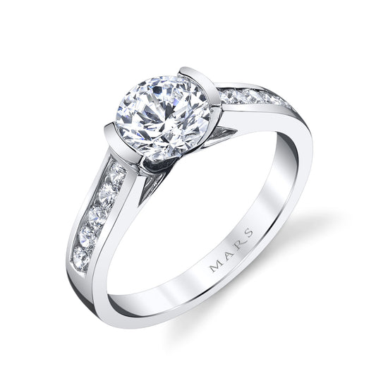 Ladies Round Engagement Ring 25726