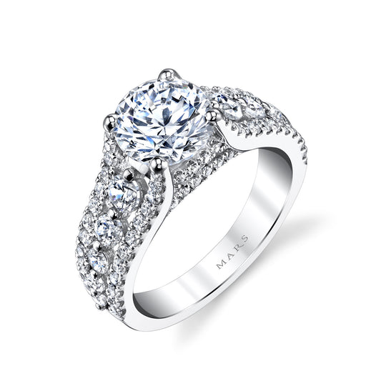 Ladies Round Engagement Ring 25734