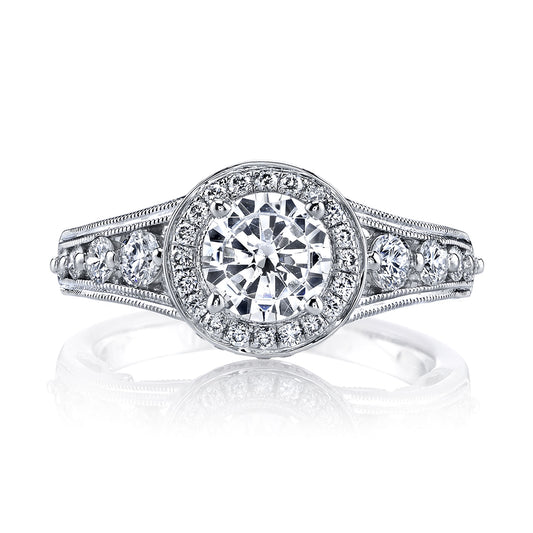 Ladies Round Engagement Ring 25856