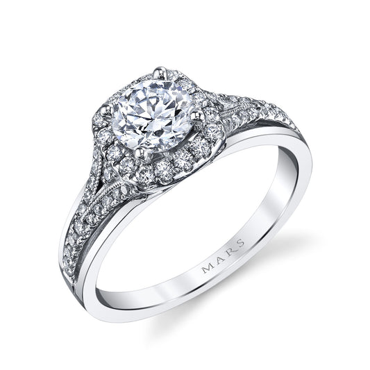 Ladies Round Engagement Ring 25861