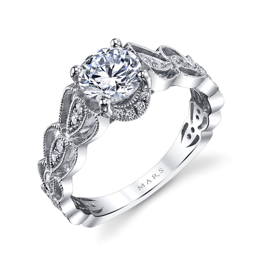 Ladies Round Engagement Ring 25987