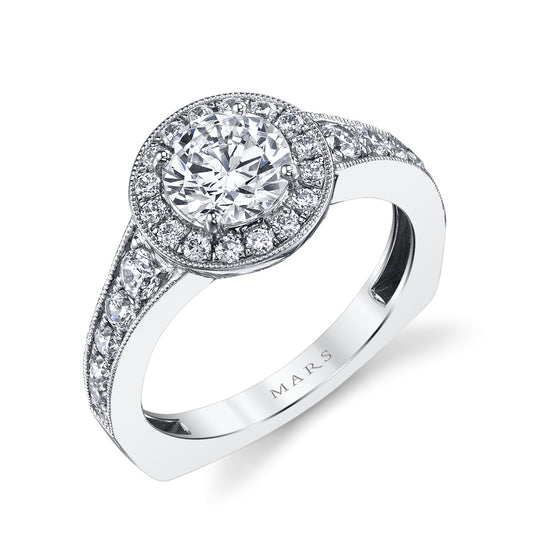 Ladies Round Engagement Ring 26046