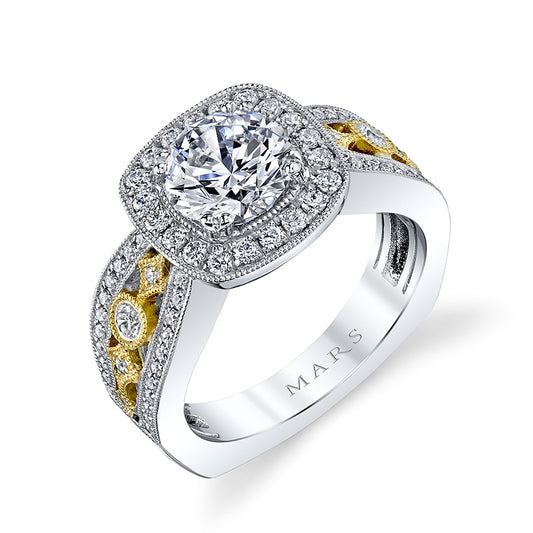 Ladies Round Engagement Ring 26047TT-R150