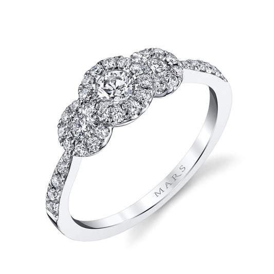 Ladies Round Engagement Ring 26105