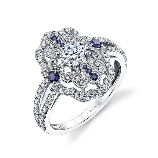 Ladies Round Engagement Ring 26198