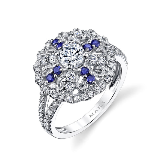 Ladies Round Engagement Ring 26199