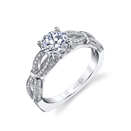 Ladies Round Engagement Ring 26244