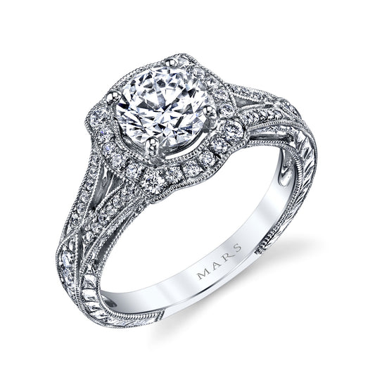 Ladies Round Engagement Ring 26255