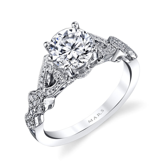 Ladies Round Engagement Ring 26442