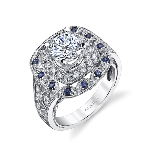 Ladies Round Engagement Ring 26460