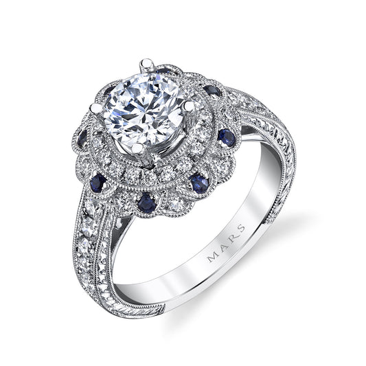 Ladies Round Engagement Ring 26462