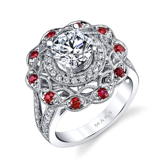 Ladies Round Engagement Ring 26463