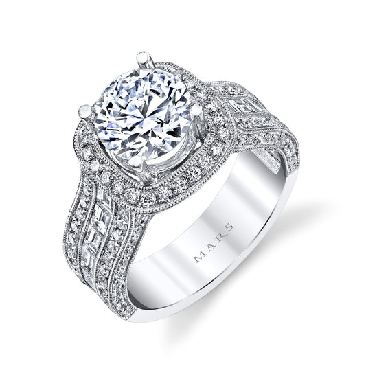 Ladies Round Engagement Ring 26508