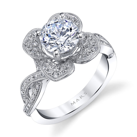 Ladies Round Engagement Ring 26936