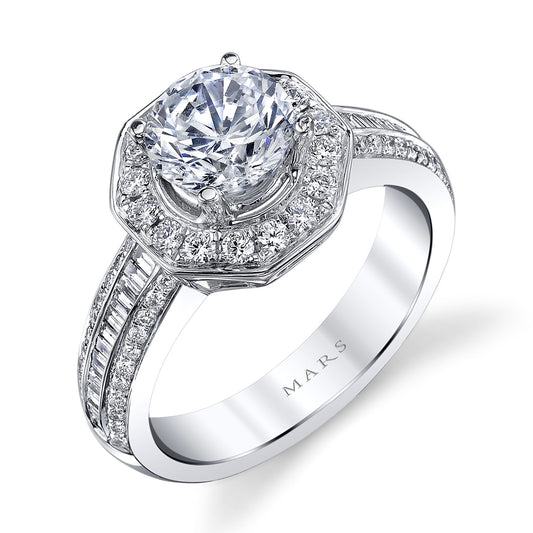 Ladies Round Engagement Ring 26942