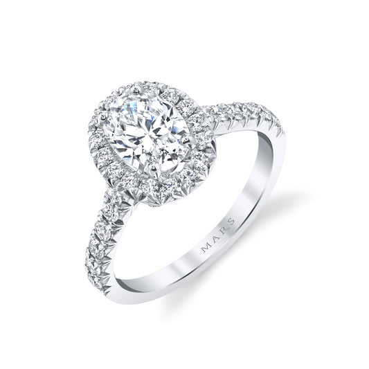 Ladies Oval Engagement Ring 27080