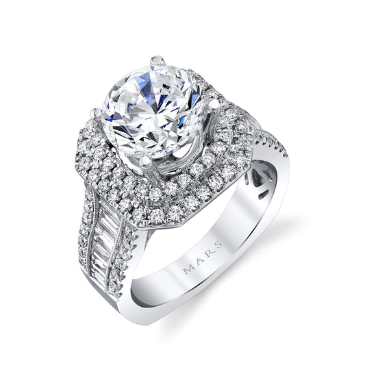 Ladies Round Engagement Ring 27120