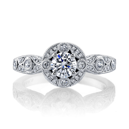 Ladies Round Engagement Ring 27178