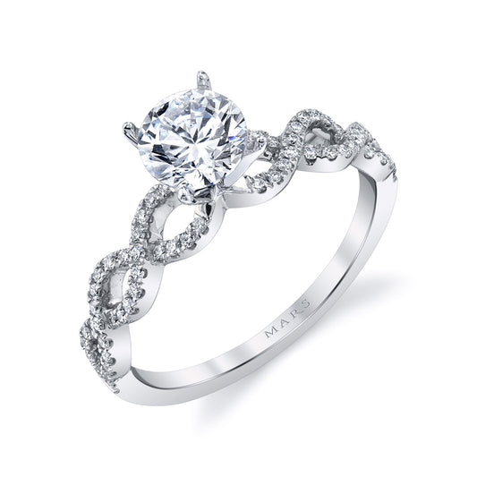 Ladies Round Engagement Ring 27221