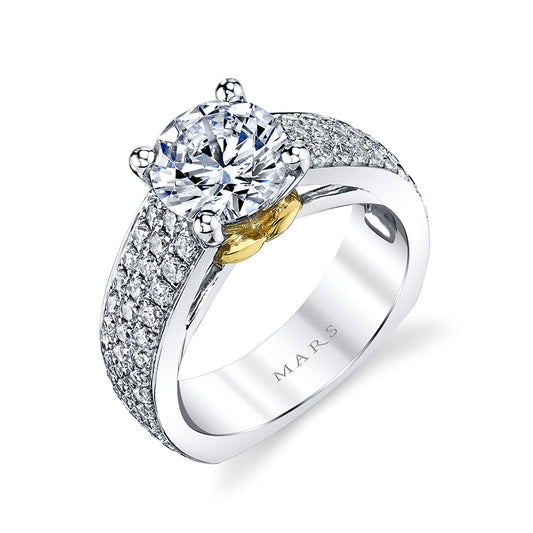 Ladies Round Engagement Ring 27353