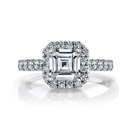 Ladies Asscher Engagement Ring 27378