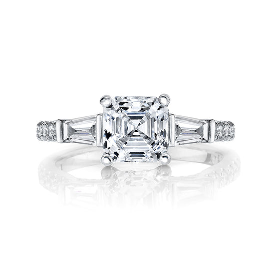 Ladies Asscher Engagement Ring 27379