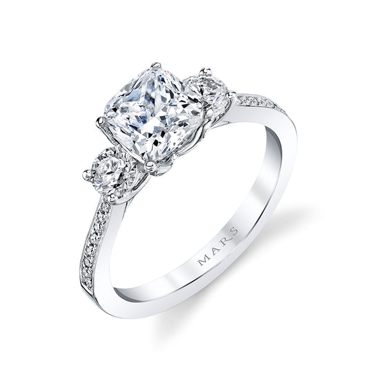 Ladies Cushion Engagement Ring 27381