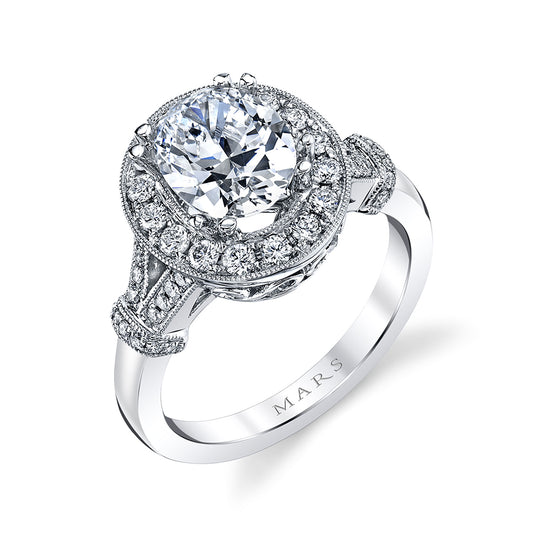 Ladies Oval Engagement Ring 27388