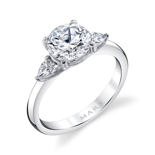 Ladies Round Engagement Ring 27395