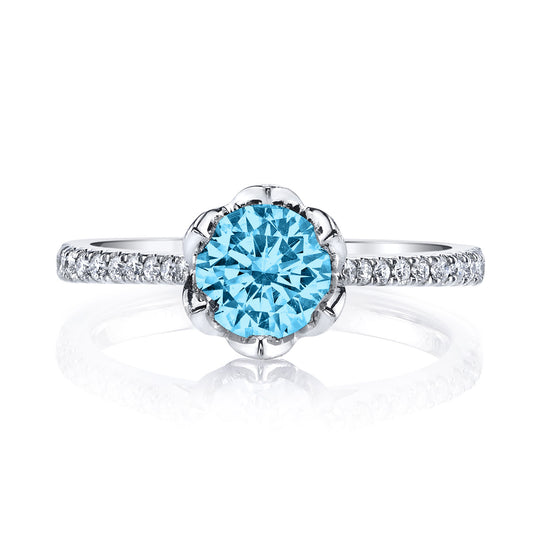 Ladies Round Engagement Ring 27527