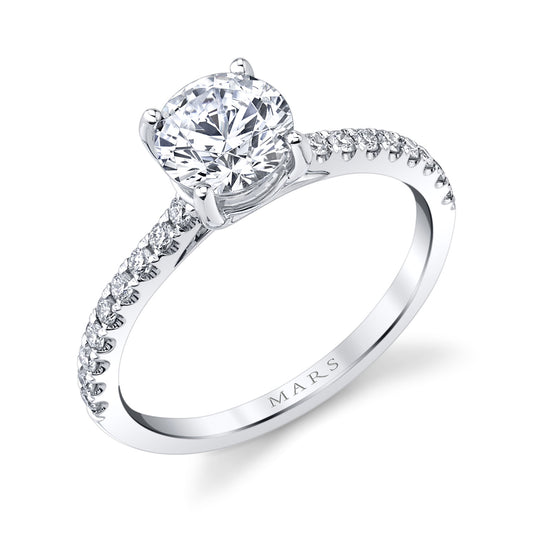 Ladies Round Engagement Ring 27555RD