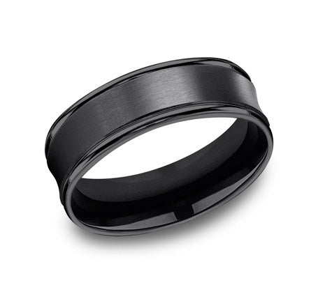 7.5mm Wedding Band Ring RECF87500BKT