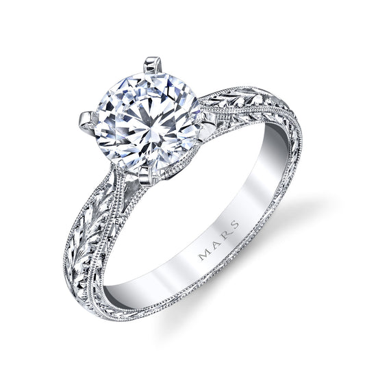 Ladies Round Engagement Ring 9010HE