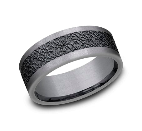 8mm Wedding Band Ring CF128845BKTGTA